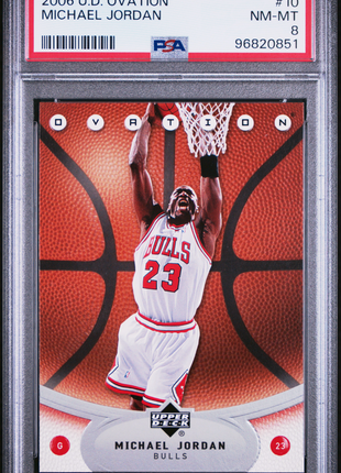 2006 Upper Deck Ovation Michael Jordan #10 PSA 8