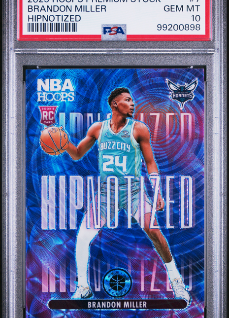 2023 Panini Hoops Premium Stock Hipnotized Brandon Miller #7 PSA 10