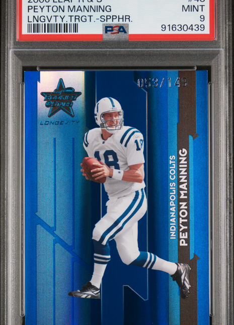 2006 Leaf Rookies & Stars Longevity Target Peyton Manning 53/149 PSA 9