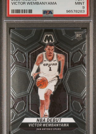 2023 Panini Mosaic Victor Wembanyama #257 Nba Debut PSA 9